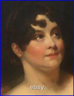 Large 19th Century English Portrait Of A Young Lady Thomas LAWRENCE (1769-1830)
