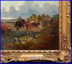 Large 19th Century Farm Horses watering by John Frederick II HERRING (1815-1907)