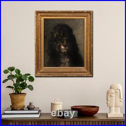 Large 19th Century French Standard Poodle Dog Portrait LOUIS DAREY (1863-1914)