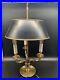 Large 19th Century Louis XVI Style Three Light Gilt Bronze Bouillotte Lamp