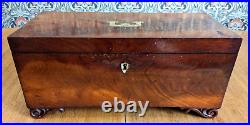 Large 19th Century Mahogany Document Work Stationery Jewellery Box Victorian