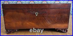 Large 19th Century Mahogany Document Work Stationery Jewellery Box Victorian