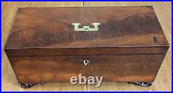 Large 19th Century Mahogany Document Work Stationery Jewellery Box Victorian