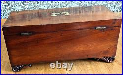 Large 19th Century Mahogany Document Work Stationery Jewellery Box Victorian