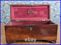 Large 19th Century Mahogany Document Work Stationery Jewellery Box Victorian