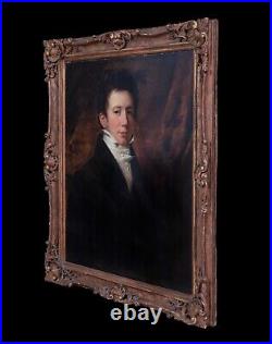 Large 19th Century Portrait Of American John Conant Of Worcester Massachusetts