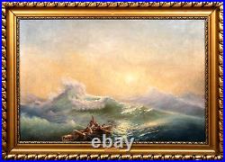 Large 19th Century The Ninth Wave Shipwreck Sunrise IVAN AIVAZOVSKY (1817-1900)