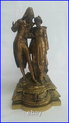 Large 19th Century antique French bronze sculpture by Auguste Louis Lalouette