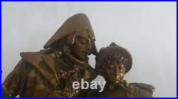 Large 19th Century antique French bronze sculpture by Auguste Louis Lalouette