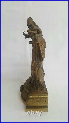 Large 19th Century antique French bronze sculpture by Auguste Louis Lalouette