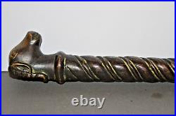 Large 1kg Antique 19th Century Indian Bronze Royal Ceremonial Mace Soonta, c1860