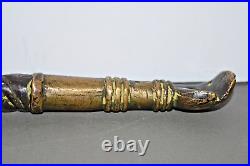 Large 1kg Antique 19th Century Indian Bronze Royal Ceremonial Mace Soonta, c1860