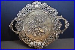 Large (4kg) Antique 19th Century Bronze Centre Piece/Decorative Plate, c1870