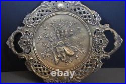 Large (4kg) Antique 19th Century Bronze Centre Piece/Decorative Plate, c1870