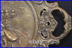 Large (4kg) Antique 19th Century Bronze Centre Piece/Decorative Plate, c1870