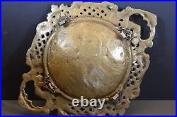 Large (4kg) Antique 19th Century Bronze Centre Piece/Decorative Plate, c1870