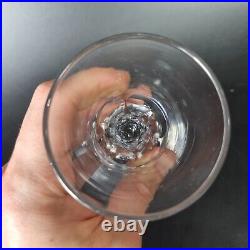 Large Antique 18th Century Wine Glass Goblet With Funnel Bowl & Facet Cut Stem