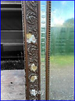Large Antique 19th Century French Ornate Giltwood Overmantle Wall Mirror, C1880