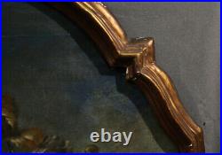 Large Antique 19th Century Painting Flower Still Life Gold Decorative Frame