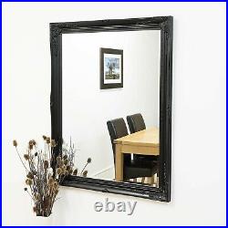 Large Antique Black Mirror Classic Full Length Ornate 110cm-200cm x 79cm-140cm