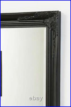 Large Antique Black Mirror Classic Full Length Ornate 110cm-200cm x 79cm-140cm