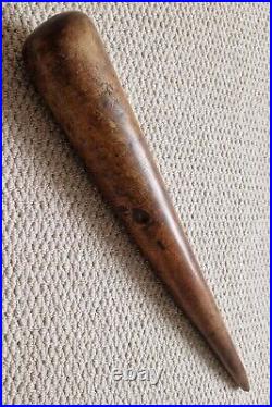 Large Antique Early 19th Century Lignum Vitae Sailor's Fid Hand Turned 45cm VGC