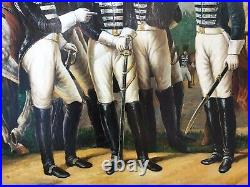 Large Antique French 19th Century Military Painting (1800-1866)