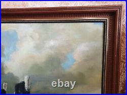Large Antique French 19th Century Military Painting (1800-1866)