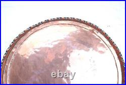Large Antique Vintage Early 20th Century Copper Charger