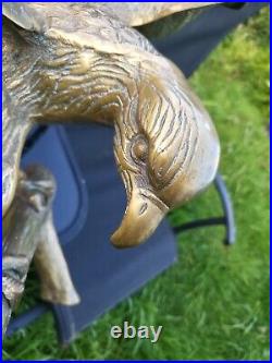 Large Antique/vintage Solid Brass Eagle / Bird Of Prey Mid Century 66cm wingspan