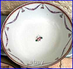 Large Chinese Antique Famille Rose Bowl, Qianlong, 18th Century, Good Condition