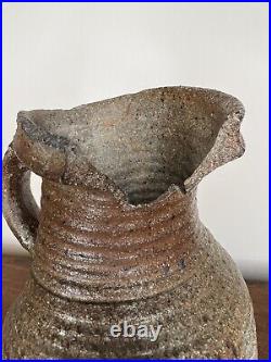 Large Medieval German Proto Stoneware Jug 14th Century 22cm