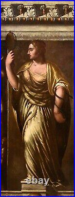 Large Painting Antique Wisdom Star XVI Century Oil on Canvas Old Master