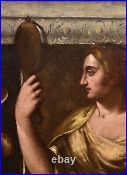 Large Painting Antique Wisdom Star XVI Century Oil on Canvas Old Master