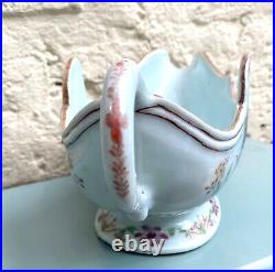 Large, Rare, Perfect, 18th Century Famille Rose Chinese Export Gravy Boat
