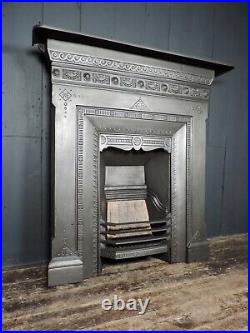 Large Victorian Antique 19th Century Cast Iron Combination Fireplace (MCX 665)