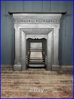 Large Victorian Antique 19th Century Cast Iron Combination Fireplace (MCX 665)