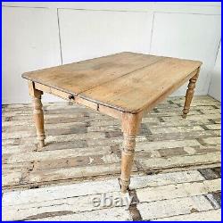 Large Victorian Pine Table Antique Farmhouse Dining Table 19th Century