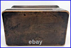Large antique french Napoleon III writing case 19th century walnut wood box