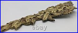 Large antique french furniture top ornament 19th century gilded bronze