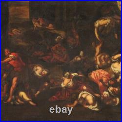 Massacre of innocents antique oil painting on canvas 17th century artwork