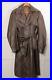 Mens Antique Vintage Leather Trench early 20th Century size L