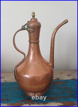 Mid 20th century Middle Eastern large copper ewer