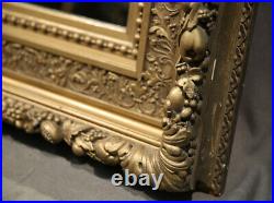 Mirror Large Antique 19th Century Gold Elaborated Frame