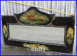 NAUTICAL paintings on old early 20th century pub MIRROR large collection only