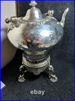 Rare Antique victorian Silver Plated sprite kettle 19th Century large 38cm hight