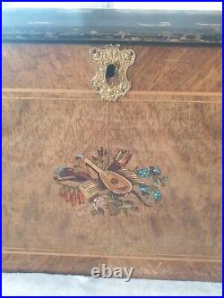 Stunning Antique Large 19th Century Walnut Music Box by BH Abrahams Working