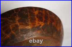 Superb Large 18th century or earlier antique wooden bowl hand carved